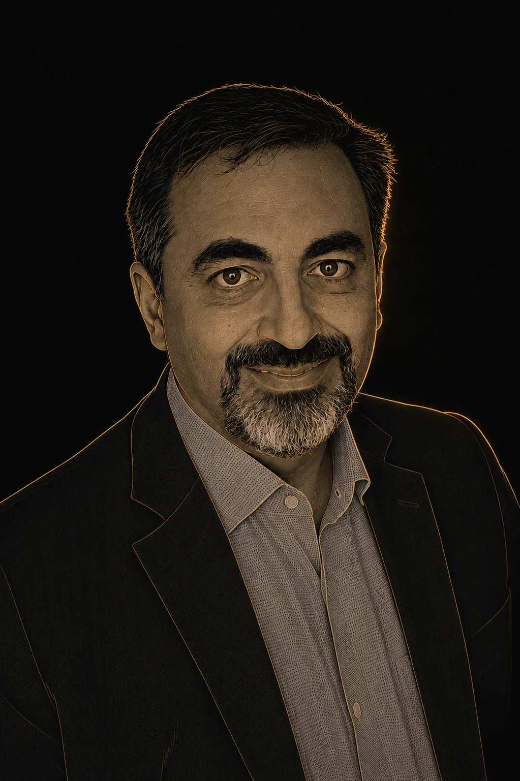Illustrated portrait of Alex Pecoraro
